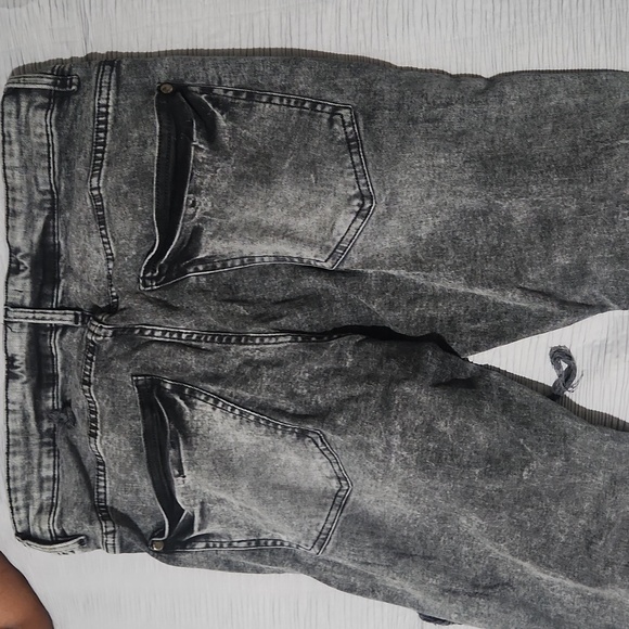 H&M Charcoal gray biker jeans size34 - Picture 3 of 4